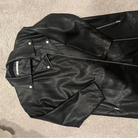 Women's Black Leather Jacket: 12th tribe x Salty Blonde - Picture 2 of 3